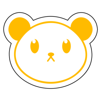 Cute Little Panda Sticker (Yellow)